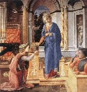 Fra Filippo Lippi The Annunciation with two Kneeling Donors Spain oil painting artist